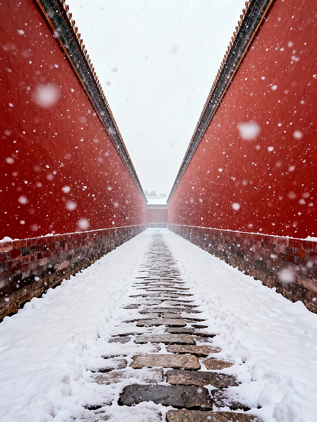 生成故宫下雪了的10张小红书配图和1张封面图，结合文案：落雪紫禁城｜北京初雪已至，故宫又美成了千年前的模样
文案
北京终于下雪啦❄️当雪花落在故宫的檐角、红墙、汉白玉台基上，朱红与雪白撞出的，是独属于冬天的 “紫禁城浪漫”——飞檐上的瑞兽裹了层细雪，琉璃瓦成了镶银的诗，连石板路的纹路里，都藏着 “一下雪就穿越” 的氛围感。
等这场雪，等的是千年时光里的同一场心动；踩这方雪，踩的是红墙白雪里的古今同框。
今天的故宫，是被雪吻过的紫禁城，是刻在时光里的冬日限定。
标签
#北京初雪 #故宫下雪了 #落雪紫禁城 #红墙白雪的浪漫 #一下雪故宫就美成诗 #北京冬天的浪漫 #故宫的冬日限定 #雪落紫禁城 #北京下雪去哪玩 #故宫雪景