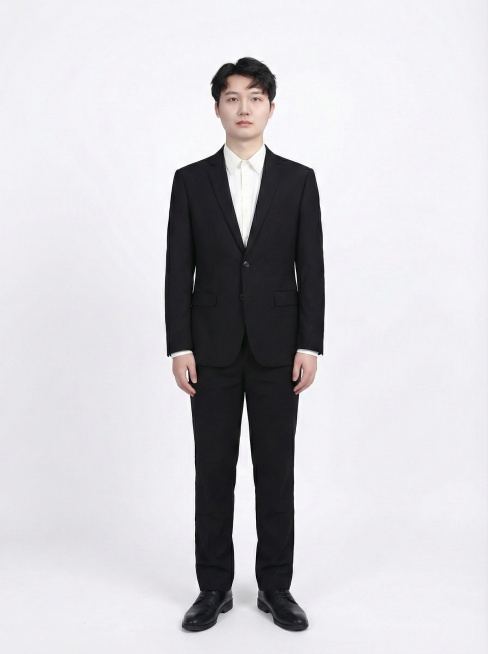 眼睛要往正前方看预览效果