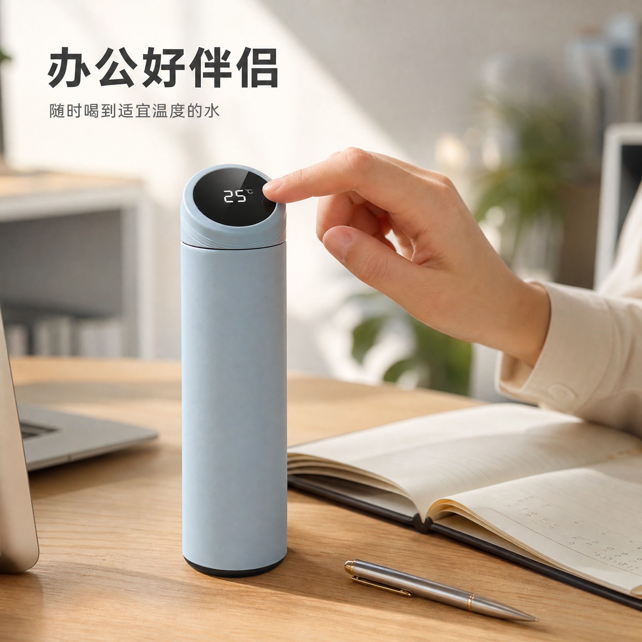 [主图-4] 真实使用场景图，展示保温杯在办公/日常生活中的使… - 图片创意预览