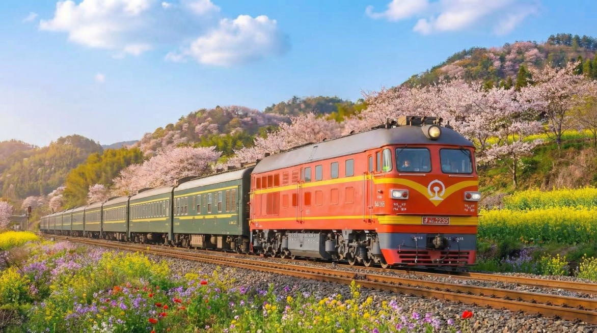 去掉右下角的文字，换一个春暖花开的背景预览效果