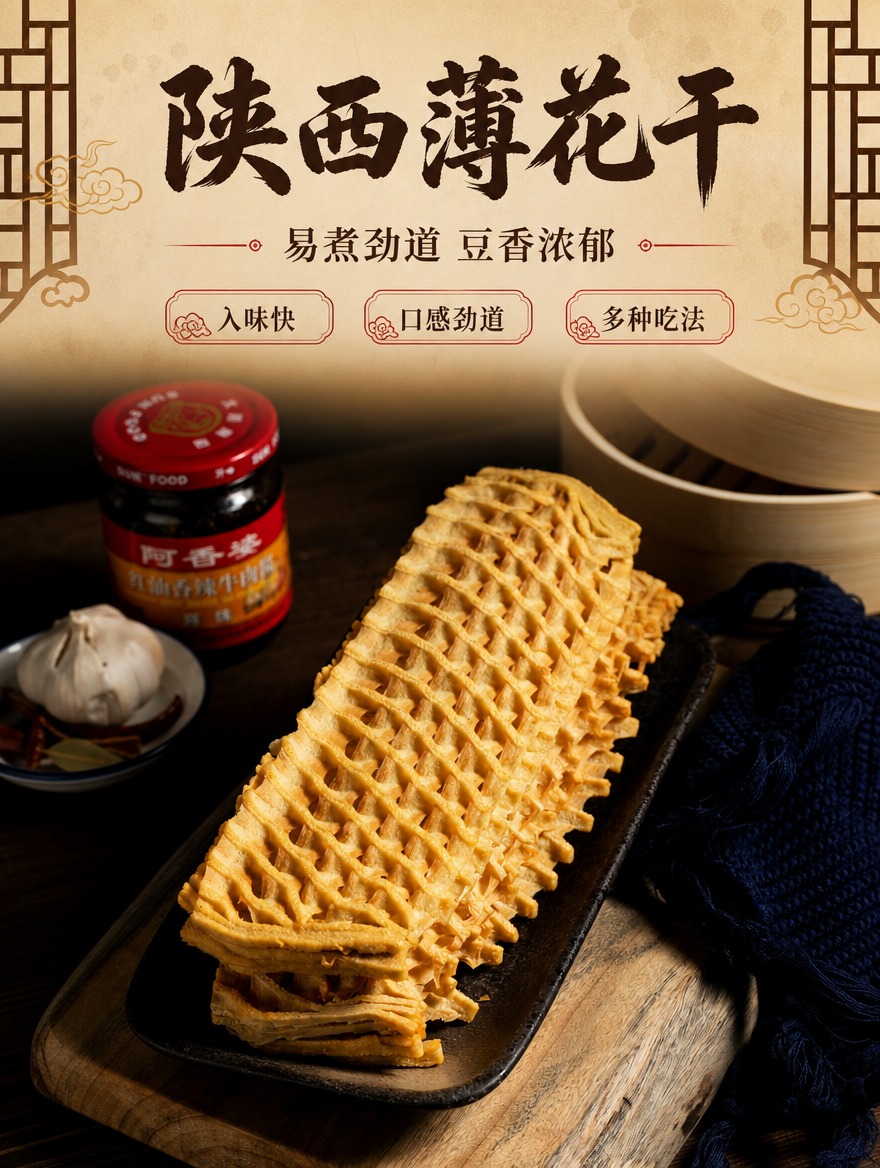 [商品] 使用【图1】陕西薄花干摆盘实拍图；保留花干的网格镂空… - 图片创意预览