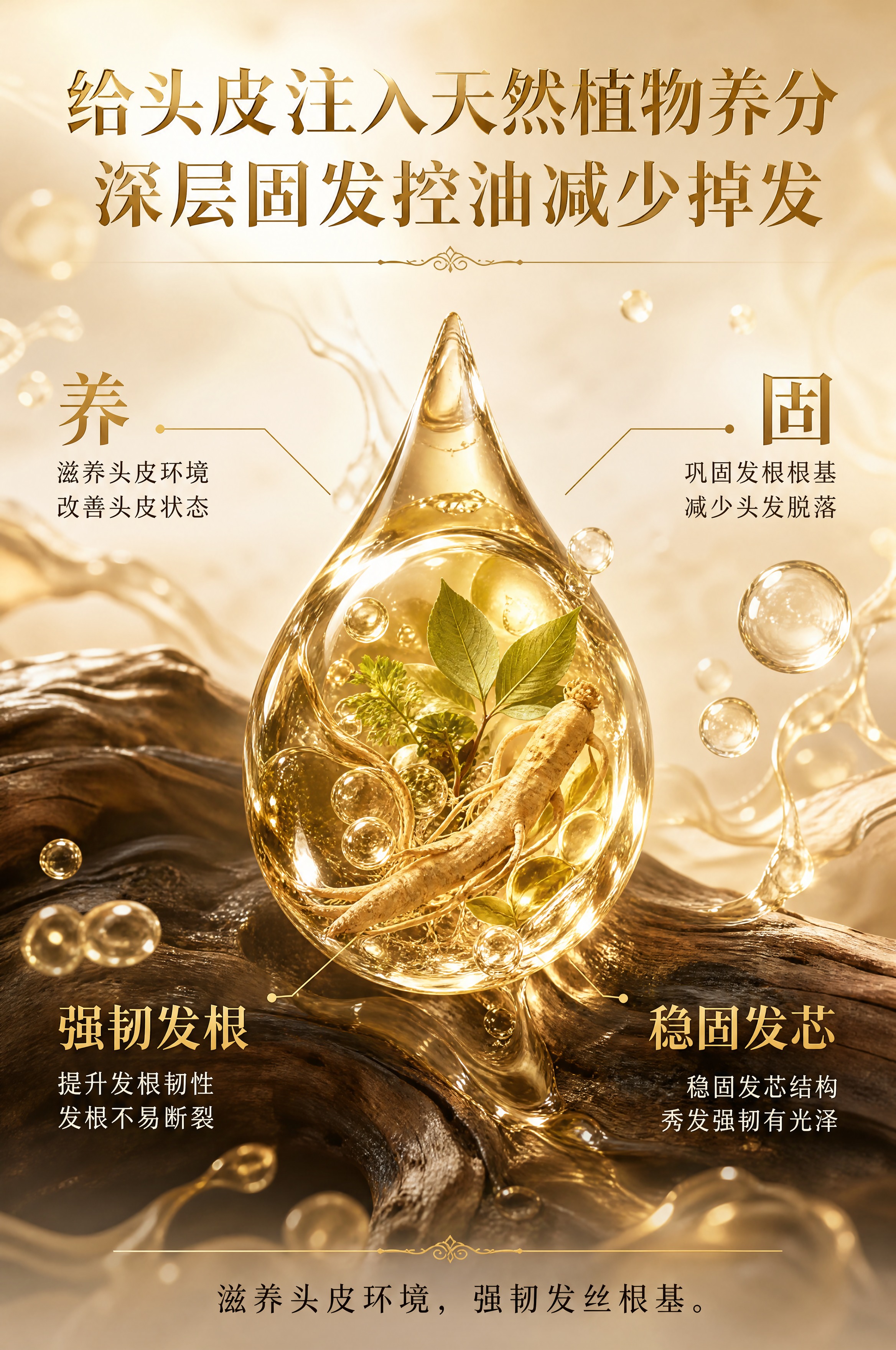 [商品] 本页不放洗发水瓶，无产品实物出镜。 [画面] 精华养… - 图片创意预览