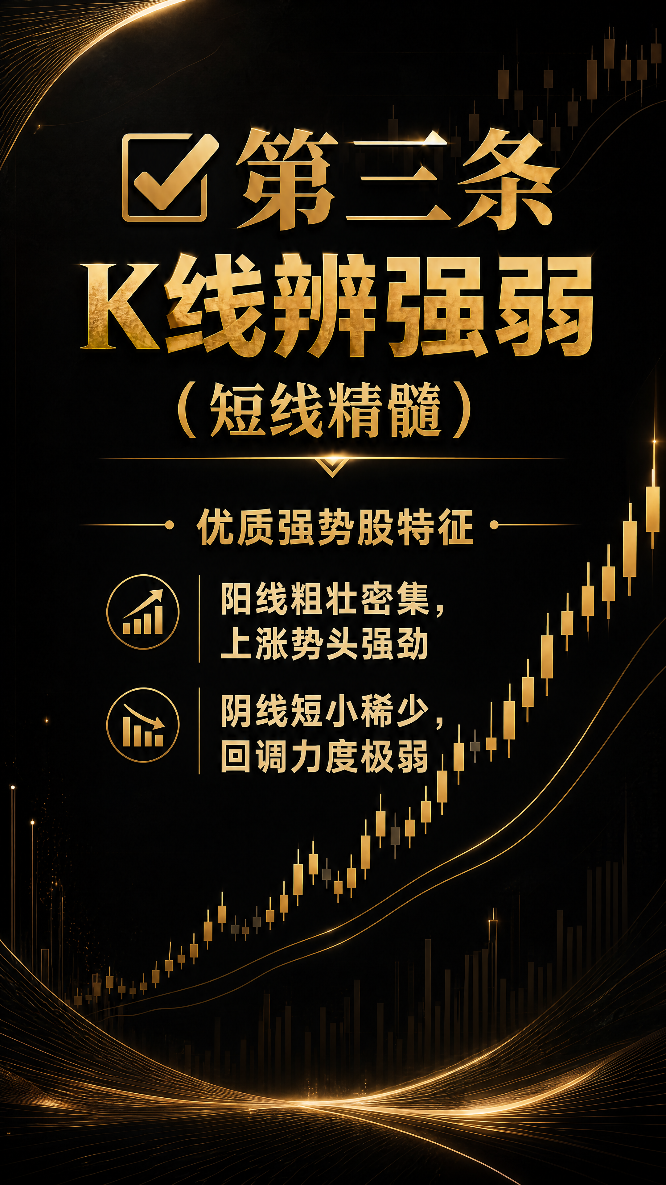保持原有文字内容和字体样式不变，只替换背景为提供的黑金K线流动… - 图片创意预览