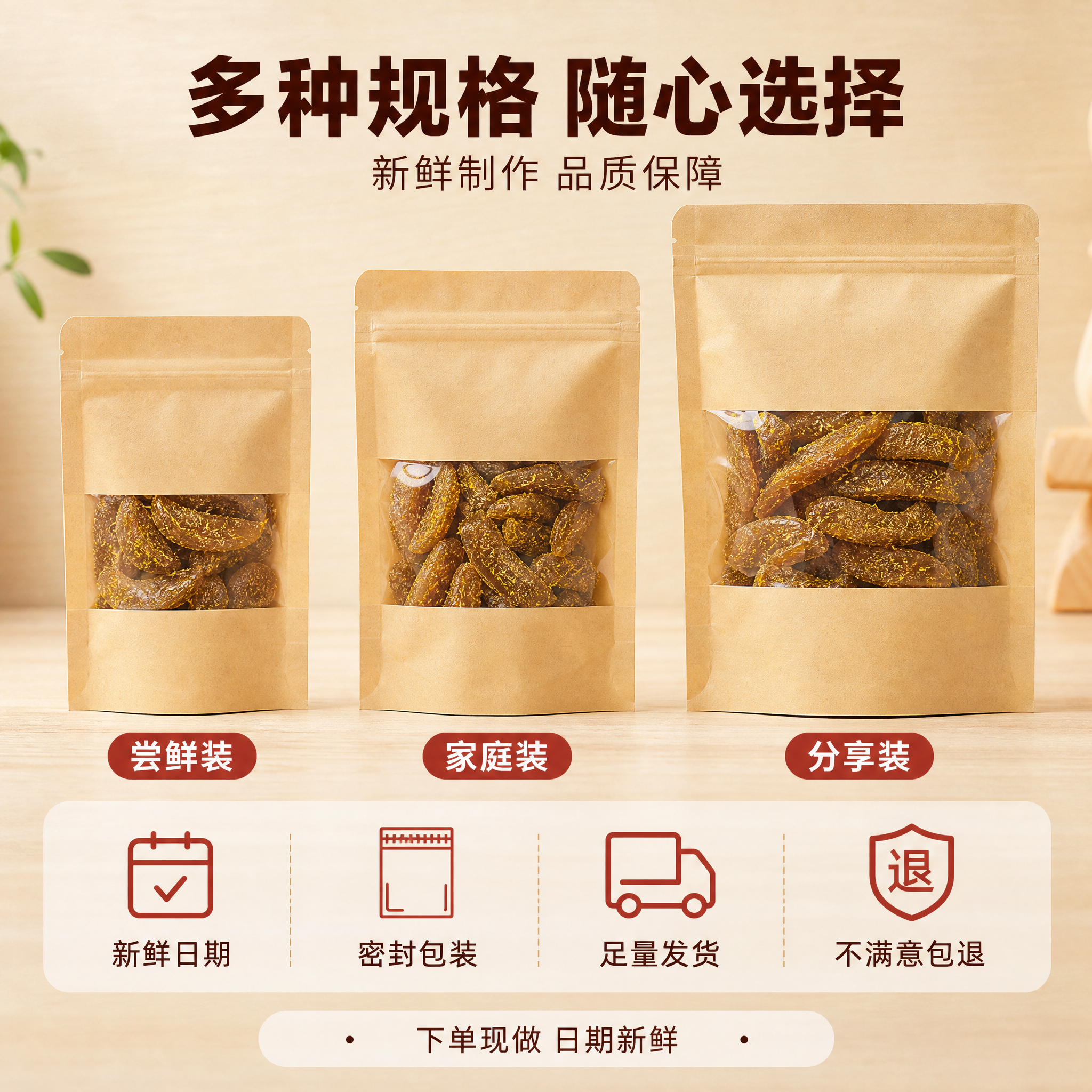 [主图-5] 规格与服务 多规格展示+服务承诺。 [统一基调]… - 图片创意预览