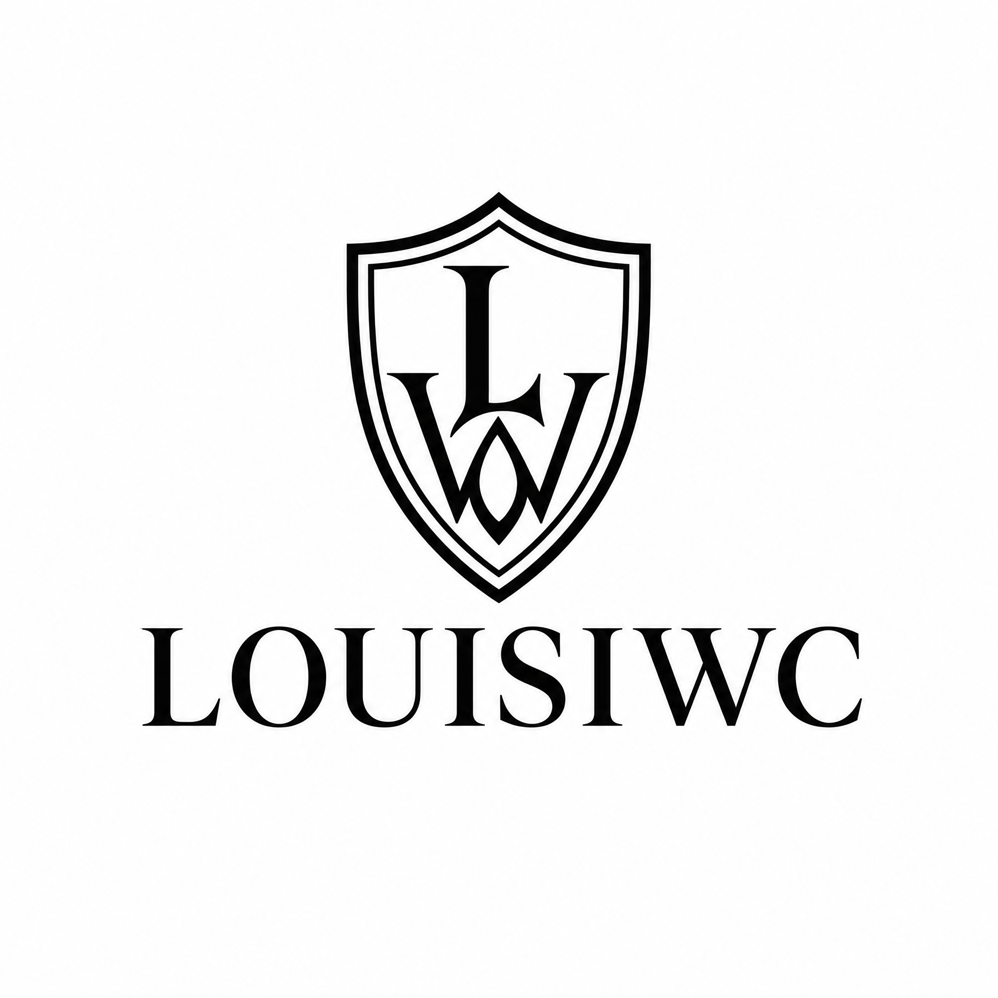 参考图中的手表品牌logo风格，为品牌LOUISIWC设计一款… - 图片创意预览