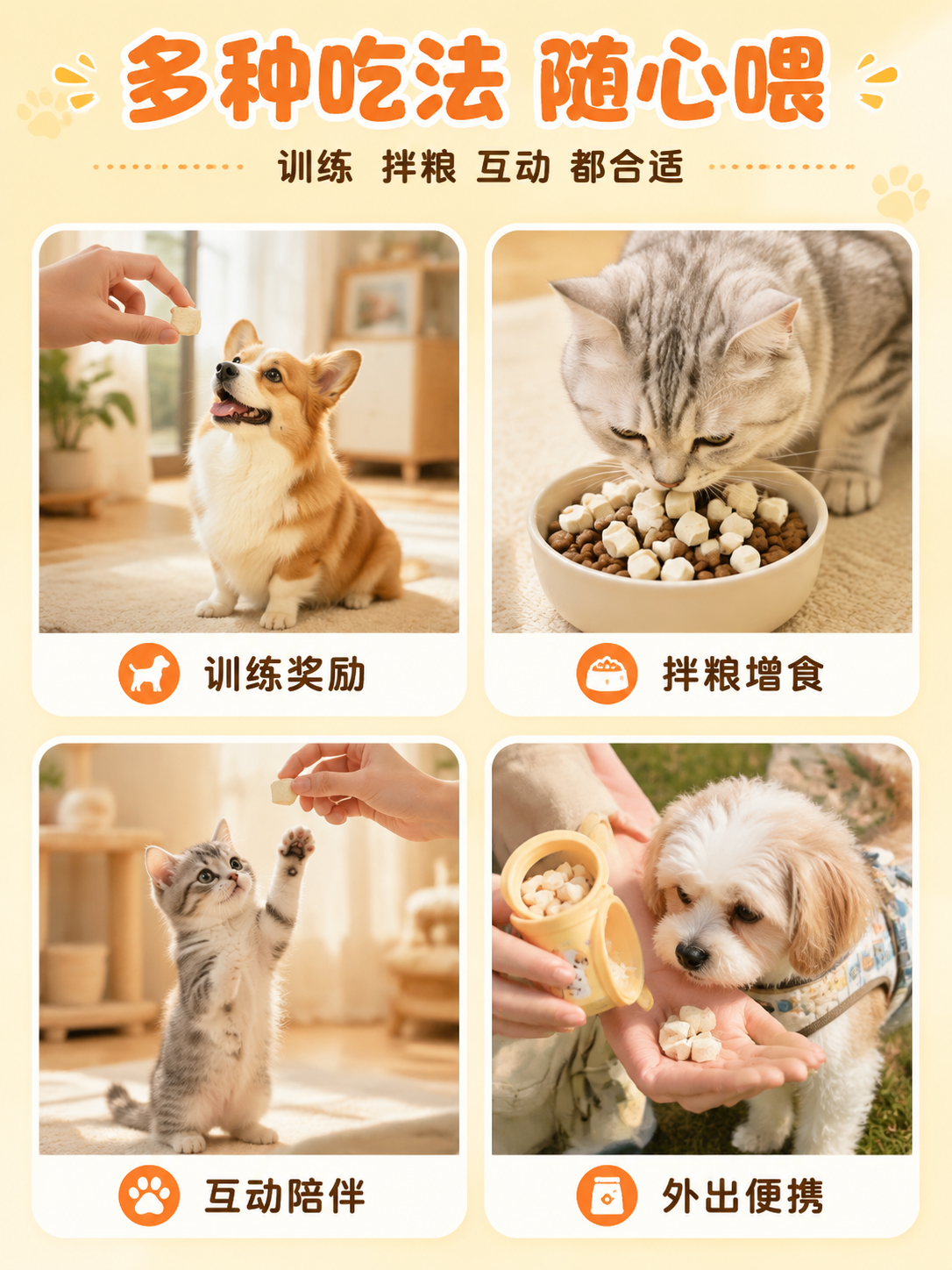 [商品] 使用【图1】冻干鸡肉粒；保留颗粒方正均匀、米白色、冻… - 图片创意预览