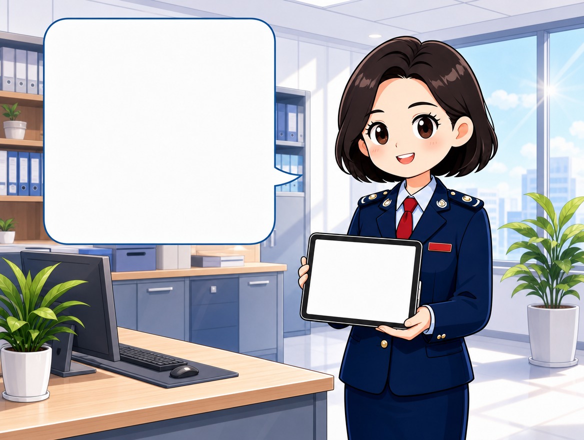 [人物参考] 严格参考【图1】右侧的女税务干部形象：深蓝色制服… - 图片创意预览