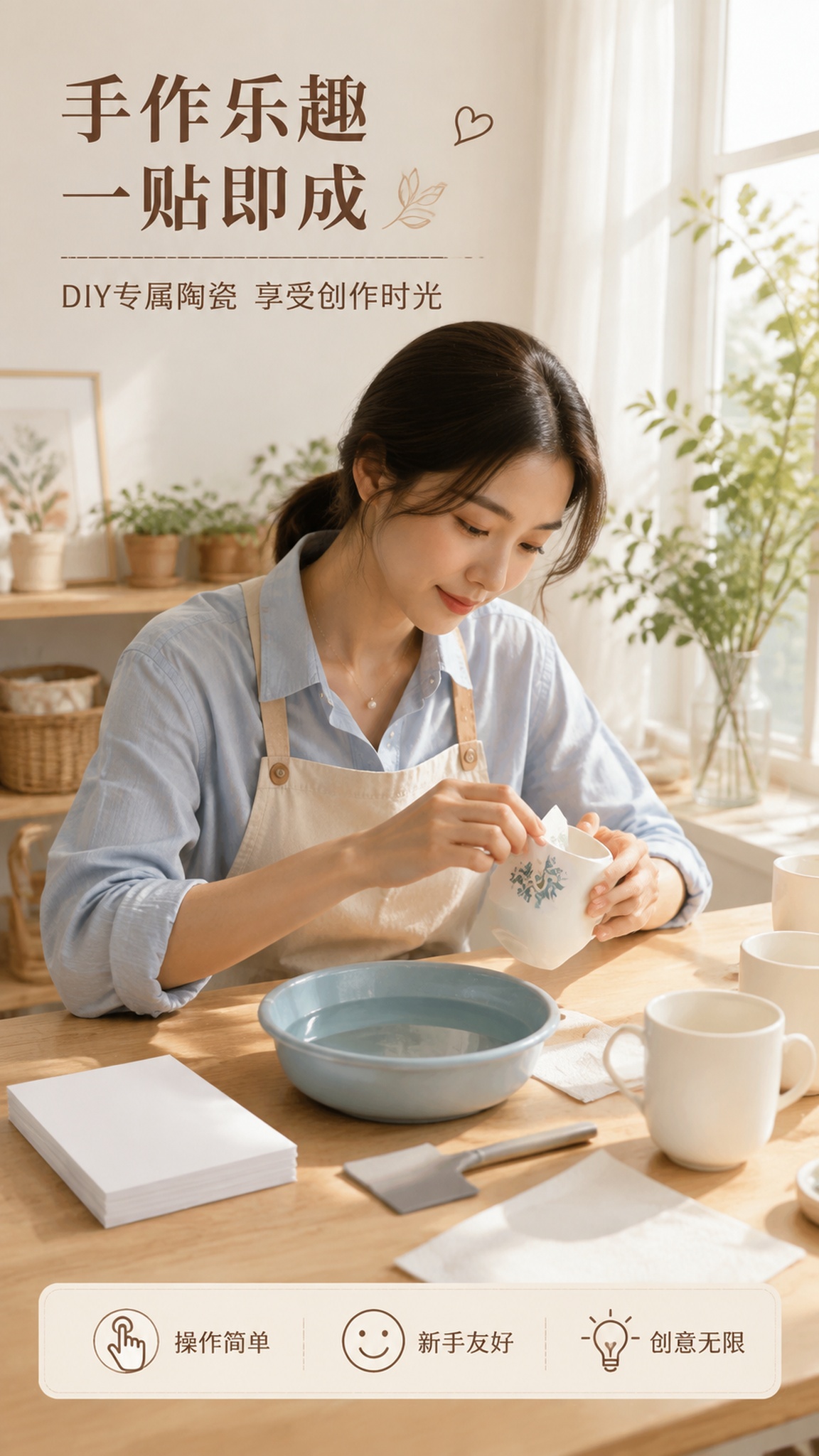 [第9张] 真人操作页-手工贴花过程人物使用展示。本张使用【图… - 图片创意预览