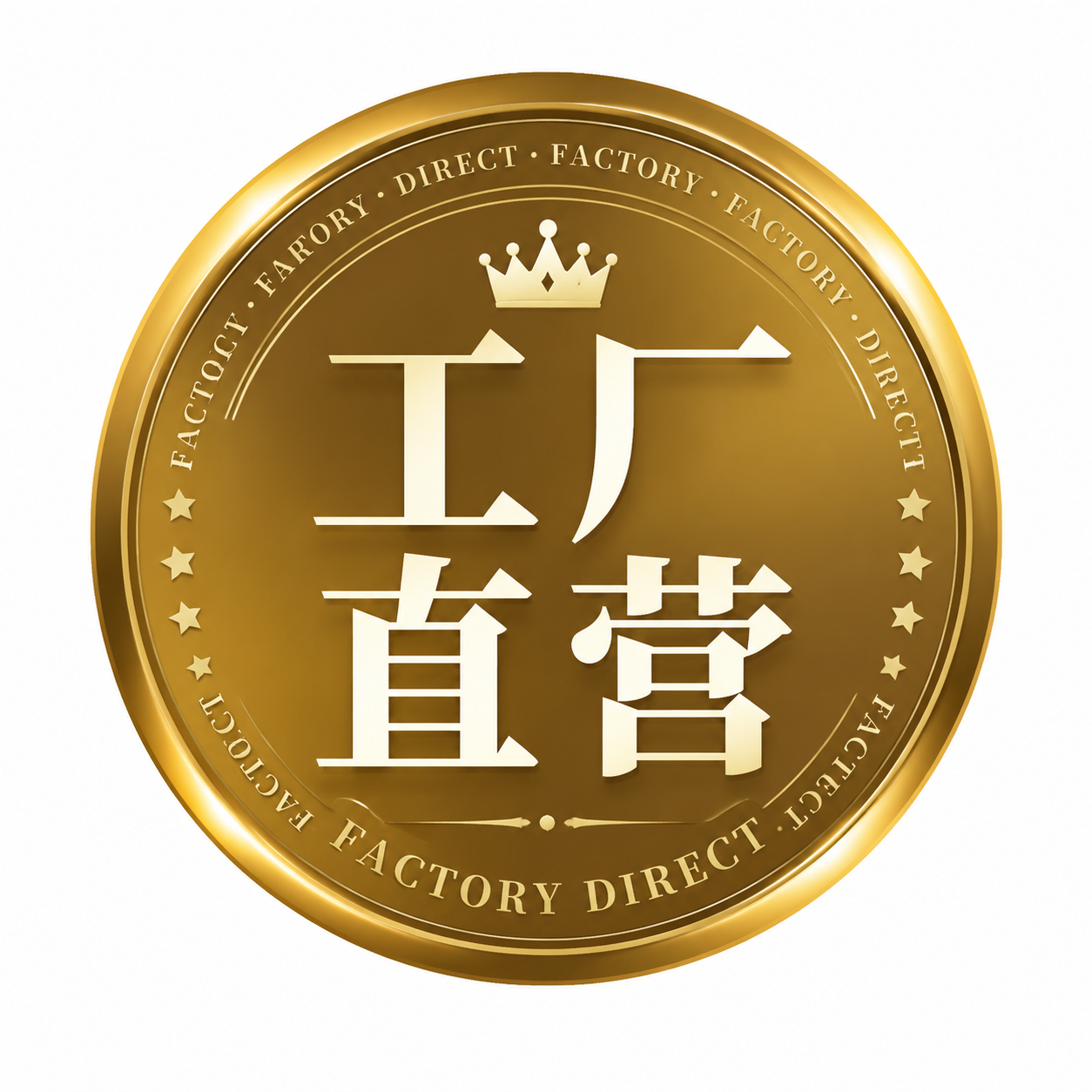 参考图中的金色徽章风格，生成一个圆形金色金属质感徽章，徽章中央… - 图片创意预览