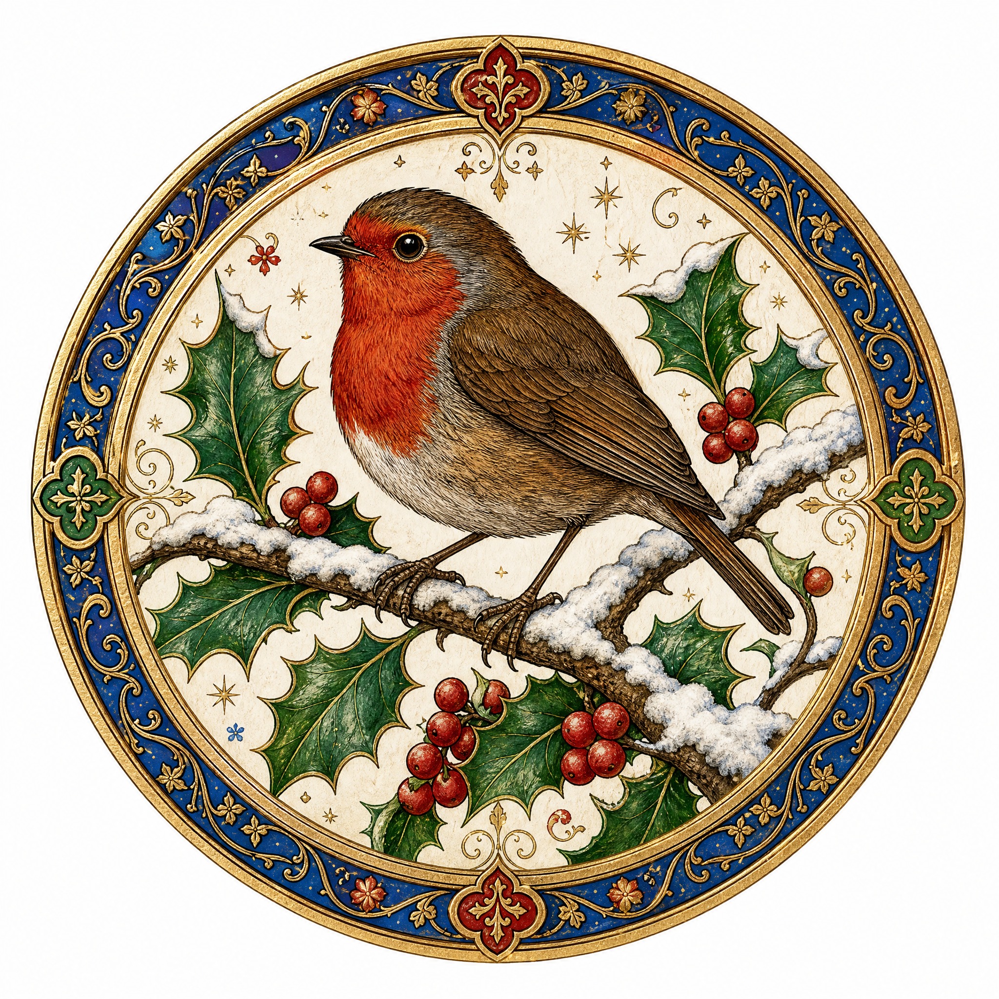 Christmas sticker, medieval ill… - 图片创意预览