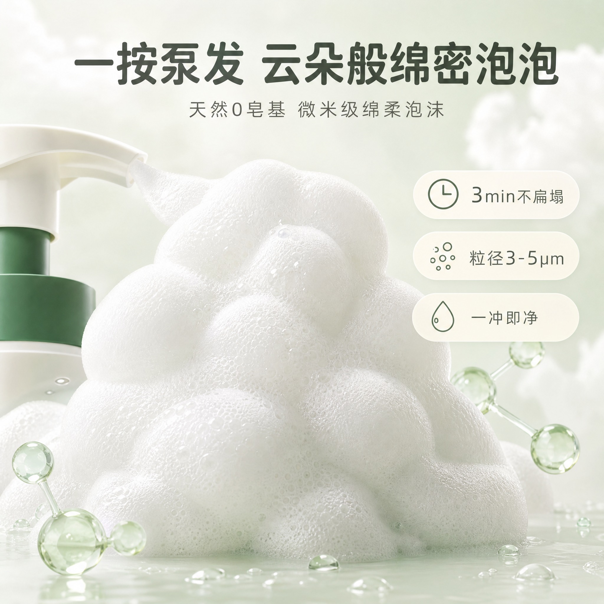 [主图-3] 质地与肤感展示，突出云朵般绵密泡沫的微米级细密质… - 图片创意预览