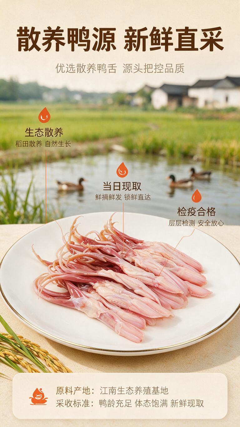 [商品] 使用【图1】生鲜冰鲜鸭舌；保留鸭舌形态、颜色、纹理和… - 图片创意预览