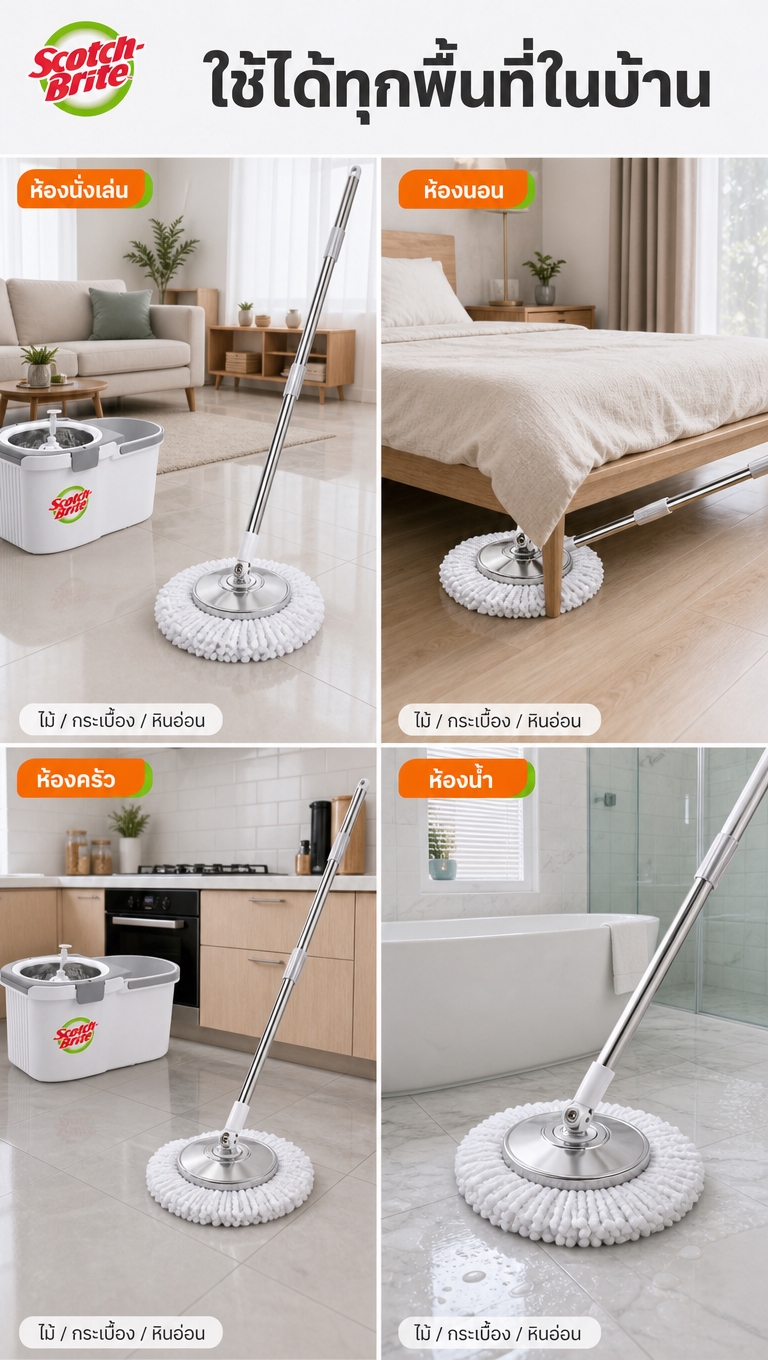 [商品] 使用【图1】3M Scotch-Brite 旋转拖把… - 图片创意预览