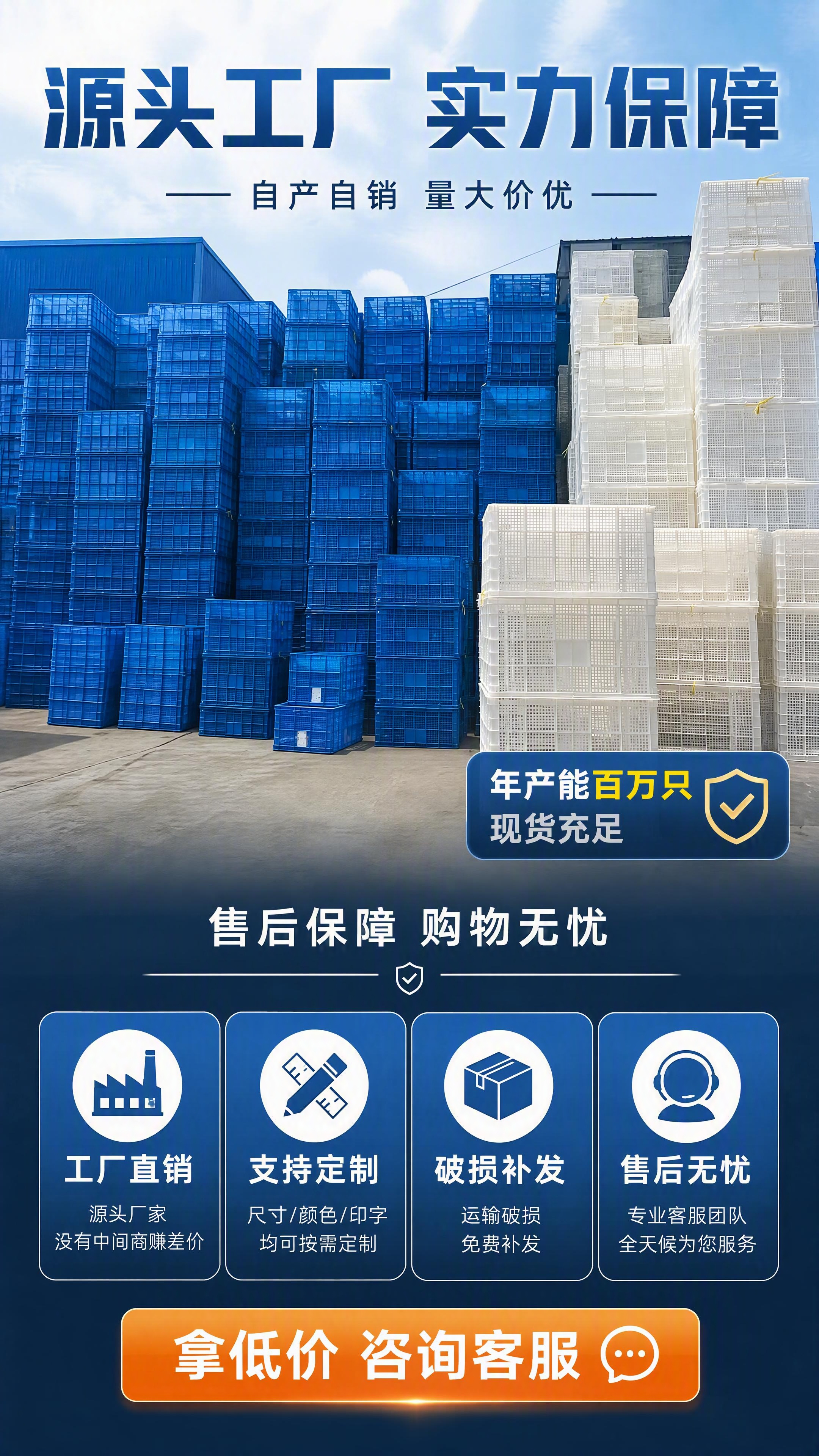 [第10张] 工厂实力与售后保障页-工厂直销低价咨询客服。本张… - 图片创意预览