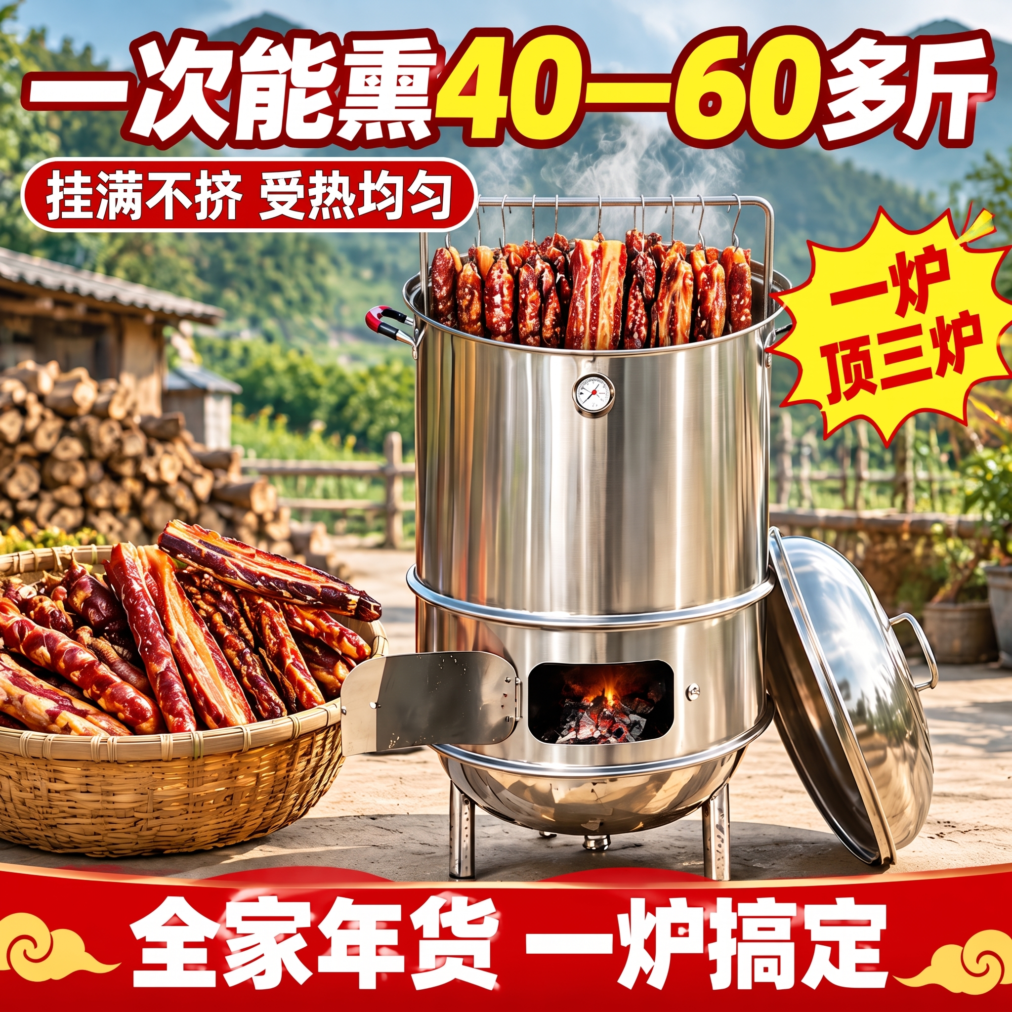 把炉子上边缘呈现肉的部分做水平状，不能倾斜。其他的不变 - 图片创意预览