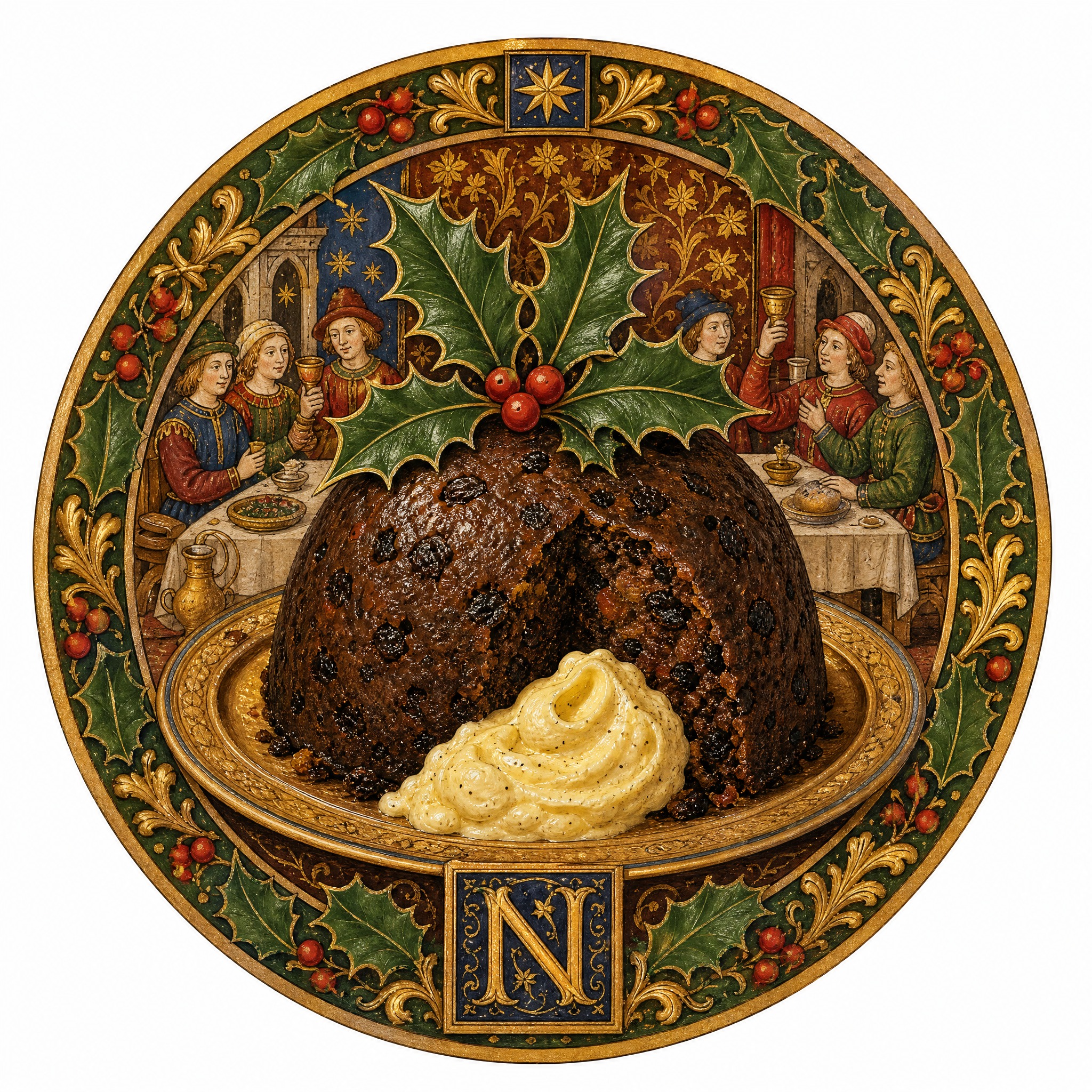 Christmas sticker, medieval ill… - 图片创意预览
