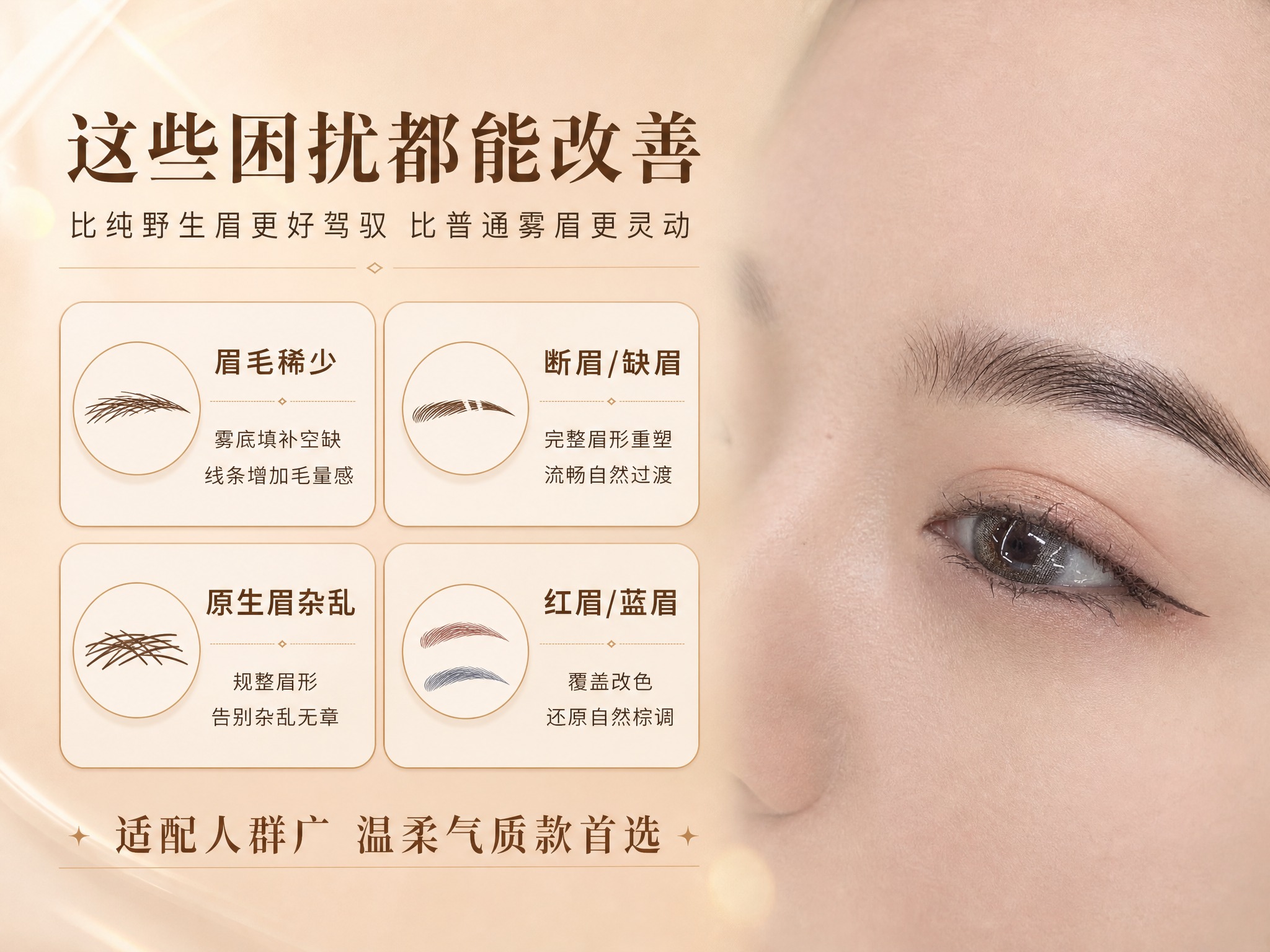 [商品] 使用【图2】真实纹眉效果实拍图；保留眉毛真实形态和质… - 图片创意预览
