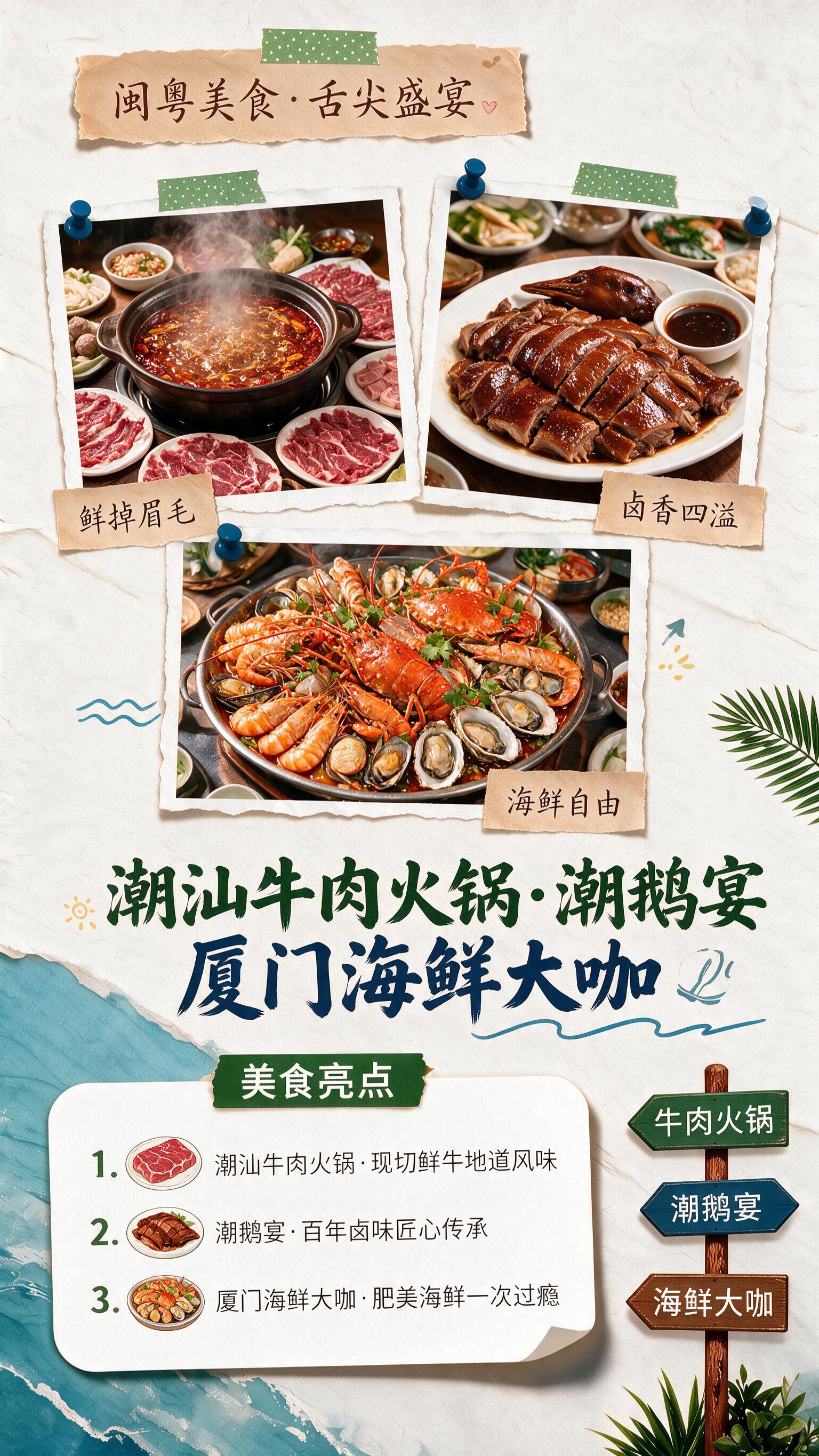 保持参考图的手账拼贴风格、撕纸效果、胶带图钉装饰、配色体系和整… - 图片创意预览