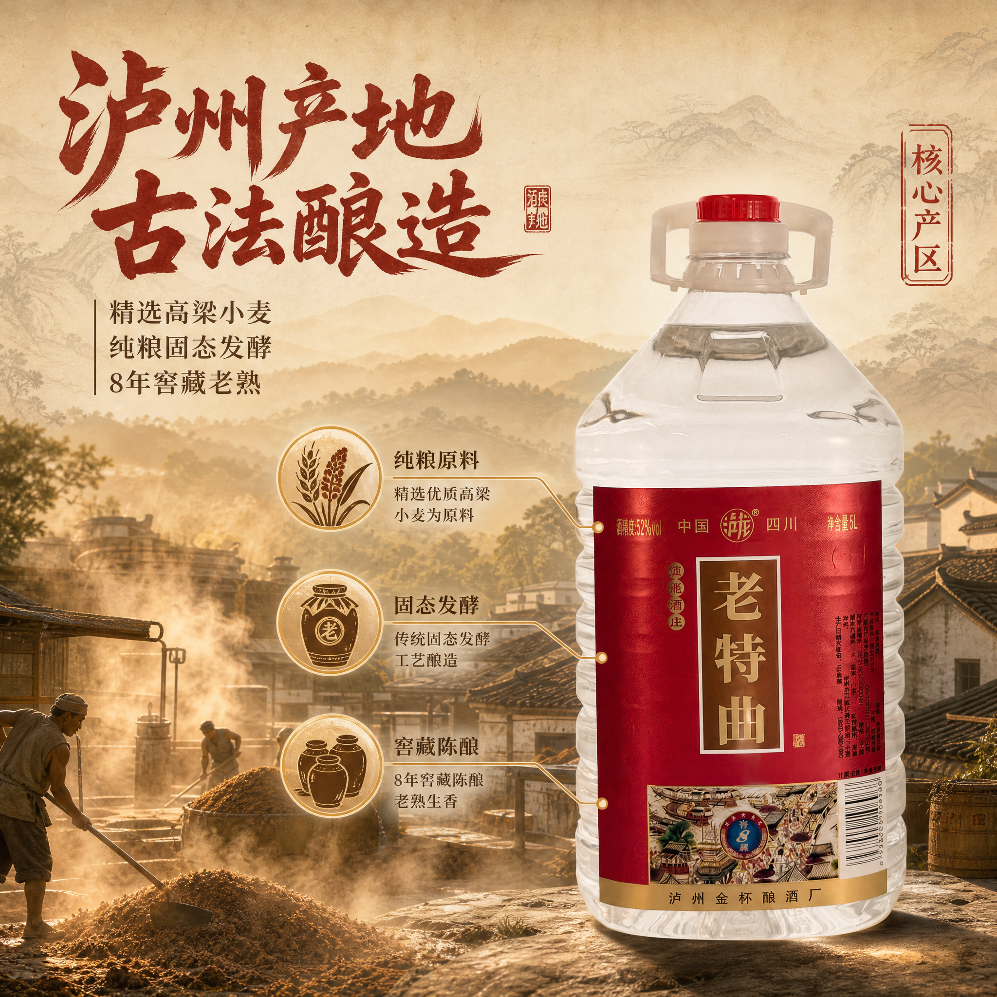 [主图-2] 产地溯源与核心工艺，建立信任背书。 [统一基调]… - 图片创意预览