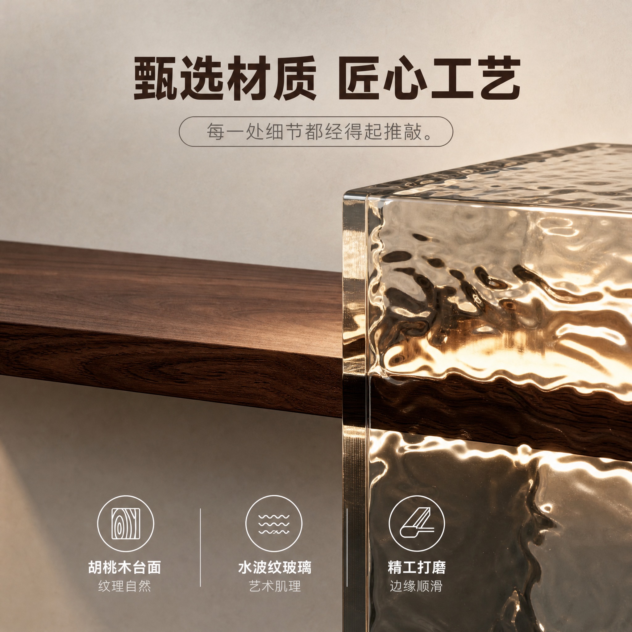 [主图-3] 材质与工艺细节展示，建立品质信任感，放大展示胡桃… - 图片创意预览