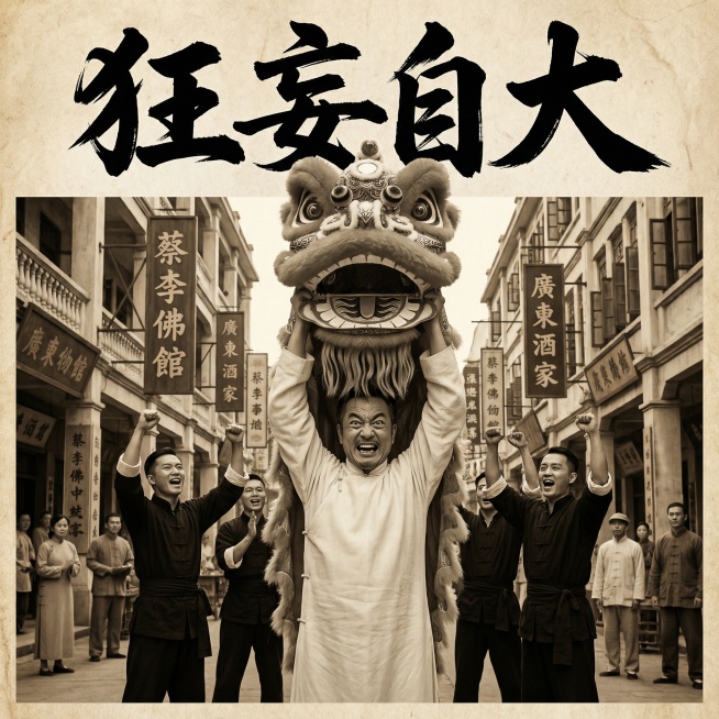 狂妄之大改成狂妄自大，其他不变预览效果