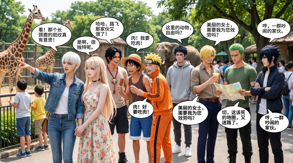 生成动物园人物图预览效果