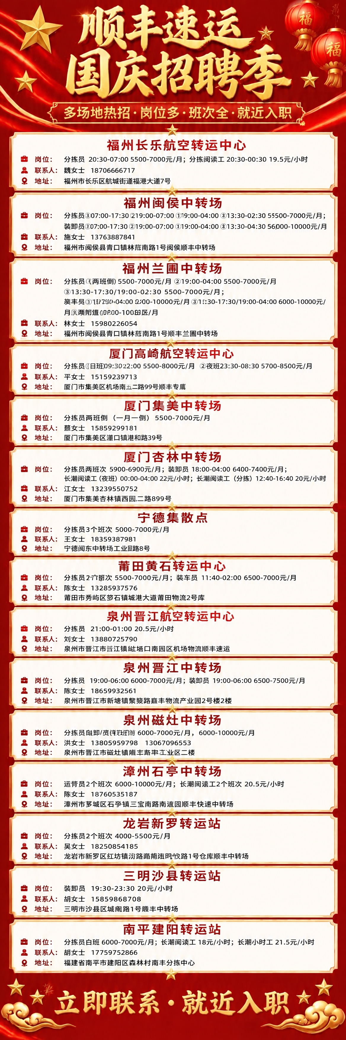 将海报顶部红色横幅副标题中的“多网点热招”修改为“多场地热招”… - 图片创意预览