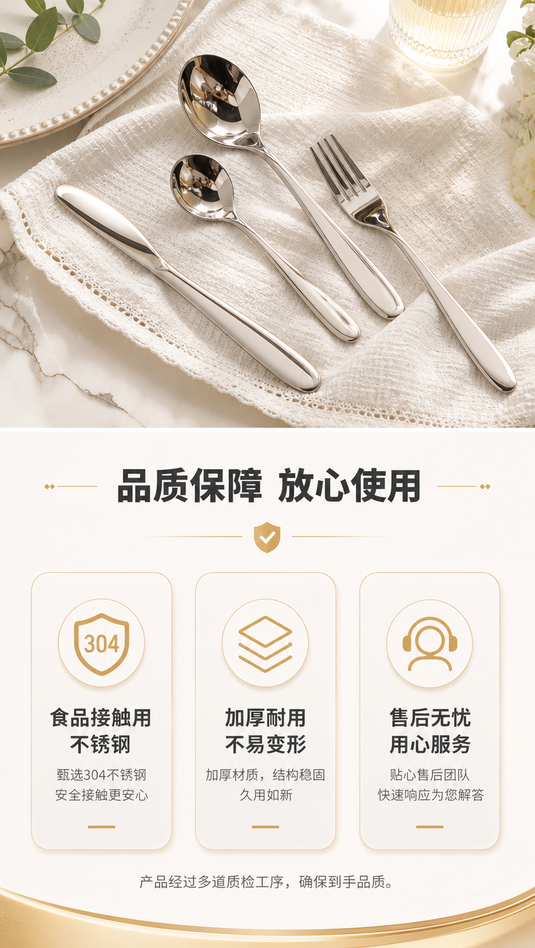 [商品] 使用【图1】4件餐具套装全家福；保留银色不锈钢材质与… - 图片创意预览