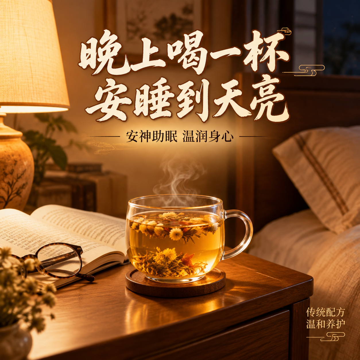 [主图-5] 场景图 夜晚睡前场景 晚上喝一杯睡得香 [统一基… - 图片创意预览
