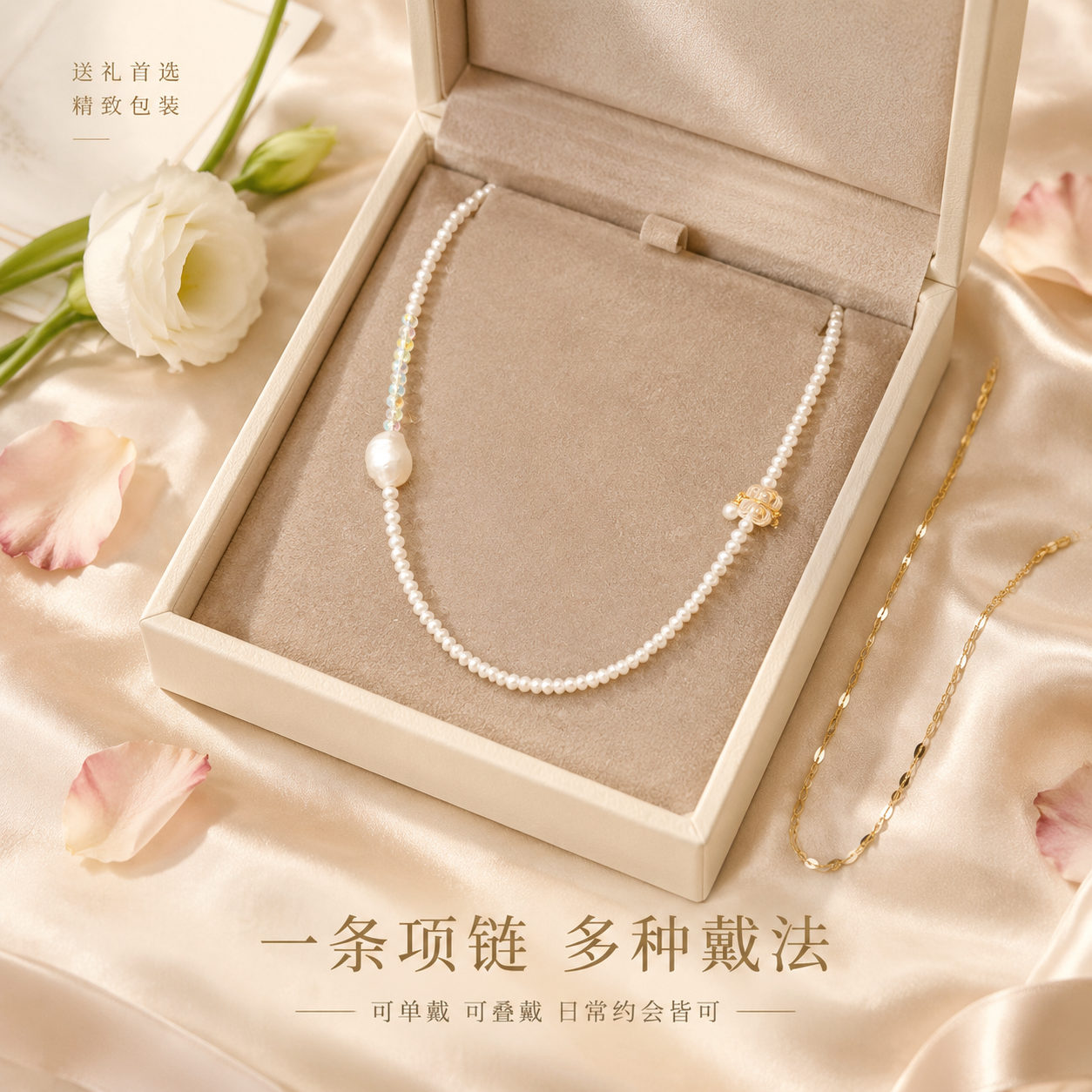 [主图-5] 礼赠场景 叠戴搭配与礼盒展示 [统一基调] 淘宝… - 图片创意预览