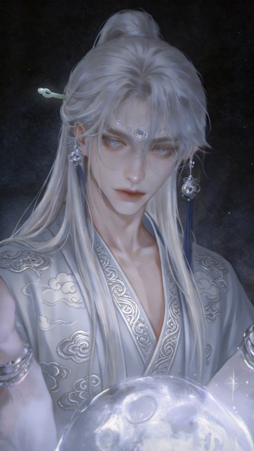 优化服饰细节使其更精致，添加更多银色纹饰，移除画面中的双手预览效果