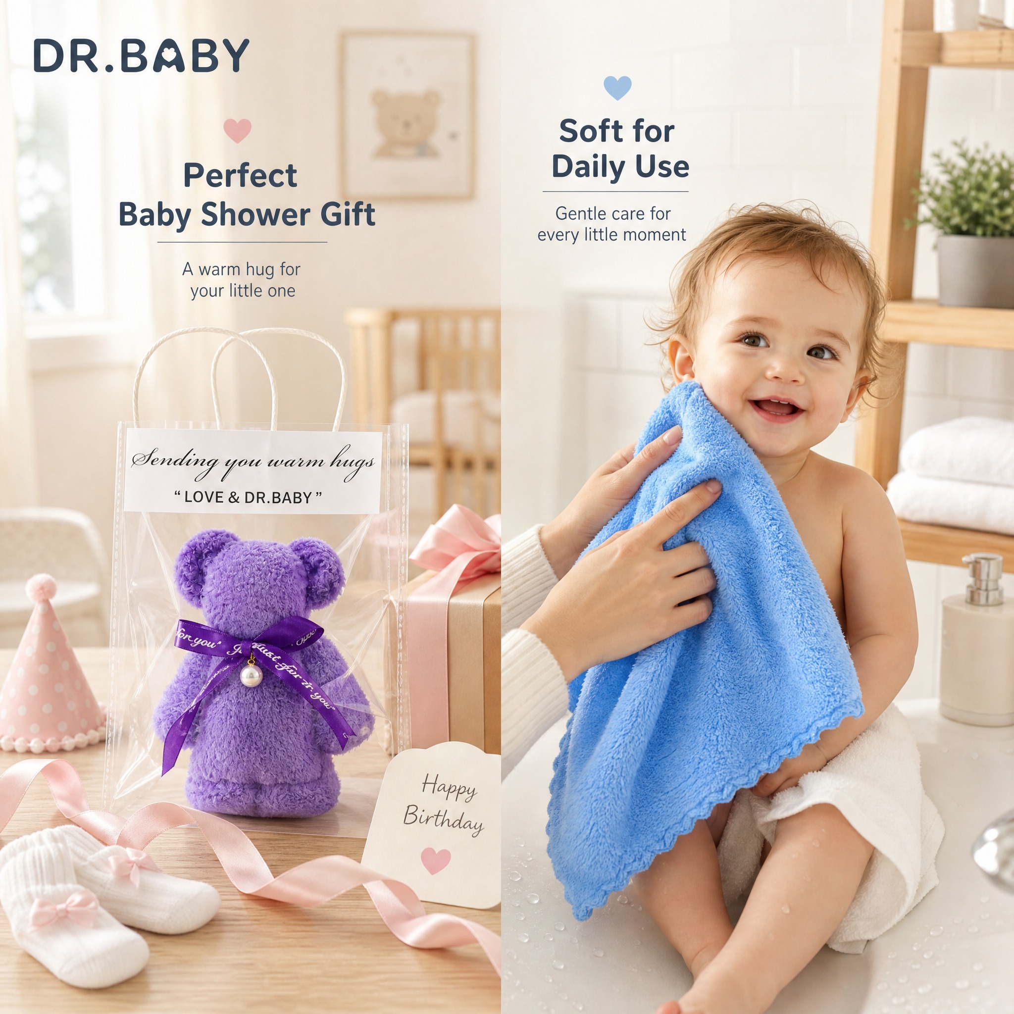 [主图-1] 主题：DR.BABY 小熊毛巾礼盒，左礼右用双场… - 图片创意预览