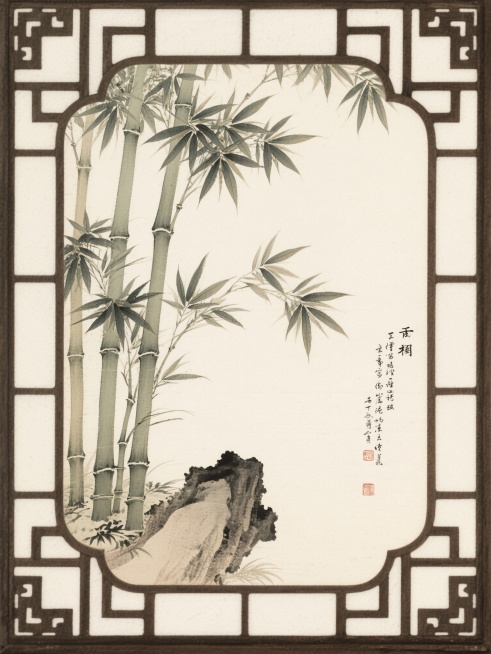新工笔画风格，以竹子为主题的，中式复古海报预览效果