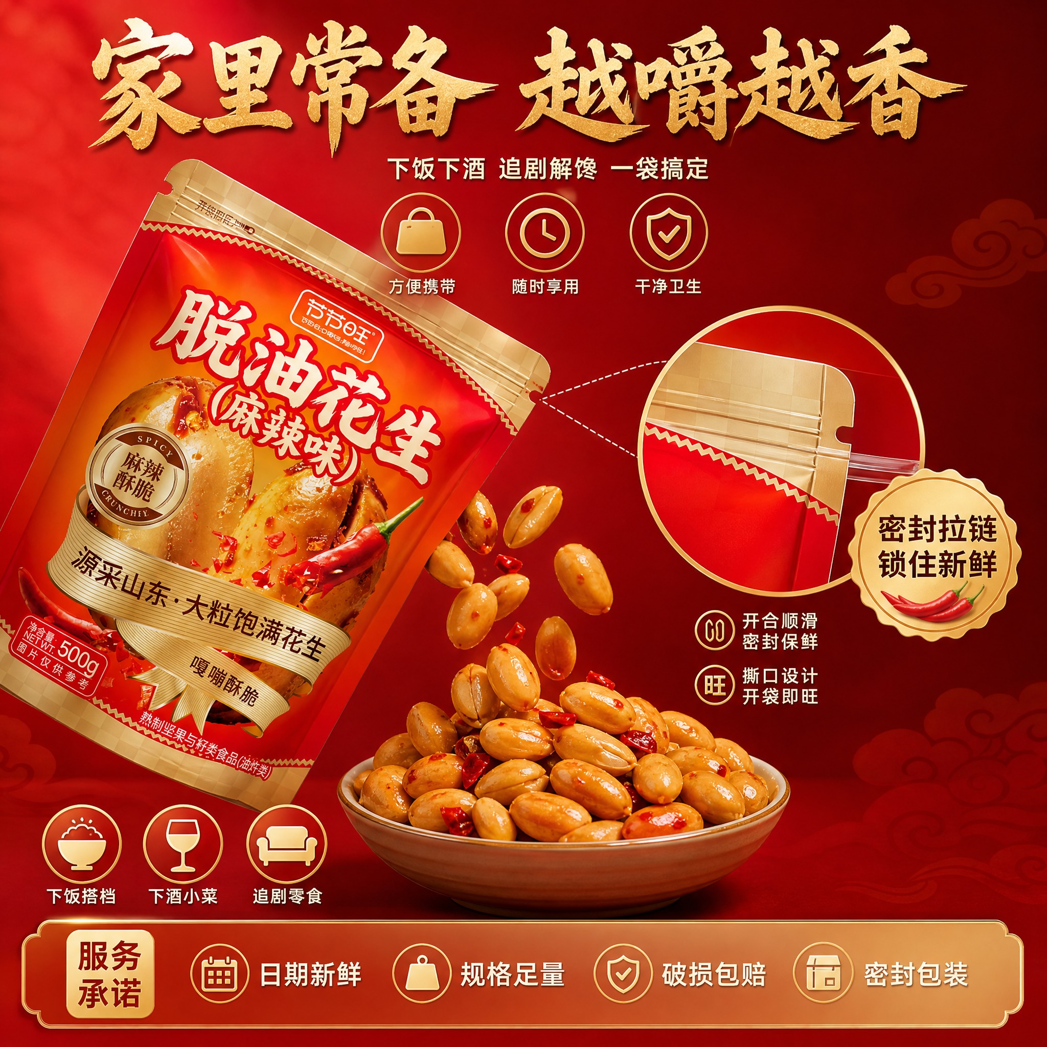 [主图-5] 包装与服务 500g大包装 密封保鲜 服务承诺。… - 图片创意预览