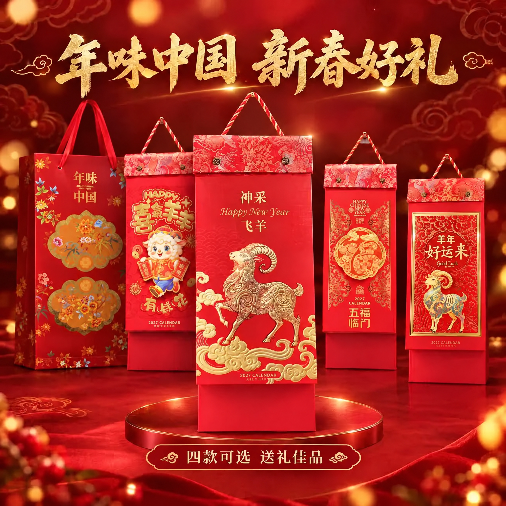 修复最右侧挂历上的文字乱码，将"丰年 好姪来"修正为原图正确的… - 图片创意预览