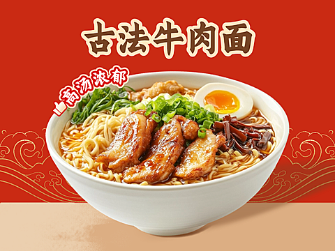 餐饮美食面条美团外卖团购美食平台套装美团产品图