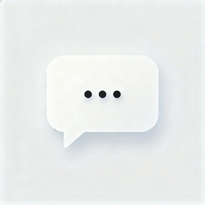 在对话气泡中间添加三个省略号点点，保持1:1比例的组件主图风格不变，背景干净纯色预览效果