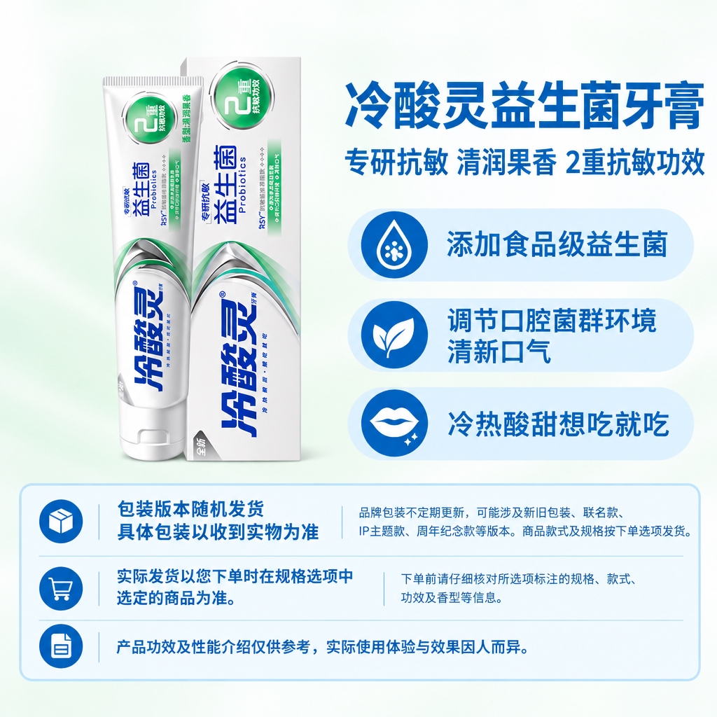 复刻指定电商主图版式，1:1方图。左侧商品区放置冷酸灵专研抗敏… - 图片创意预览