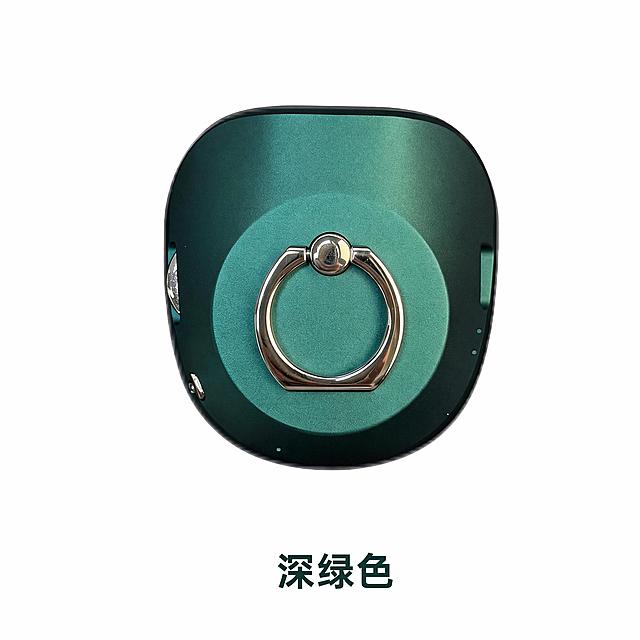 [主图-3] 深绿色AI智能翻译音箱SKU展示；氛围风格：简约高级科技风，干净纯色背景；画质：商业摄影质感、光线柔和通透、产品清晰真实、画面干净高级；元素：保持深绿色款式AI智能翻译音箱外观（物理结构、材质质感、颜色）与输入产品图绝对一致，杜绝任何变形和色差，精细化处理。音箱放置画面中心，商品主体占比约70%，背景为纯净白色。保持金属指环扣细节清晰，接口位置准确。光影：均匀柔和棚拍光影，突出产品材质轮廓，金属件自然反光；配色：纯白背景搭配产品深绿与金属银色，对比清晰；视角构图：平视正面视角，产品居中；文字版式：底部居中放置文案“深绿色”，深绿色粗体，大小适中，不遮挡产品；比例分辨率：1:1比例，2048*2048分辨率，文字清晰锐利，超高清；负向提示词：变形，文字错乱，产品图模糊，背景杂乱，水印，电商平台Logo，SKU字样