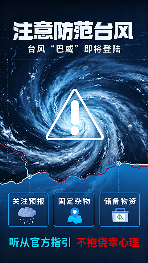 台风防范预警海报