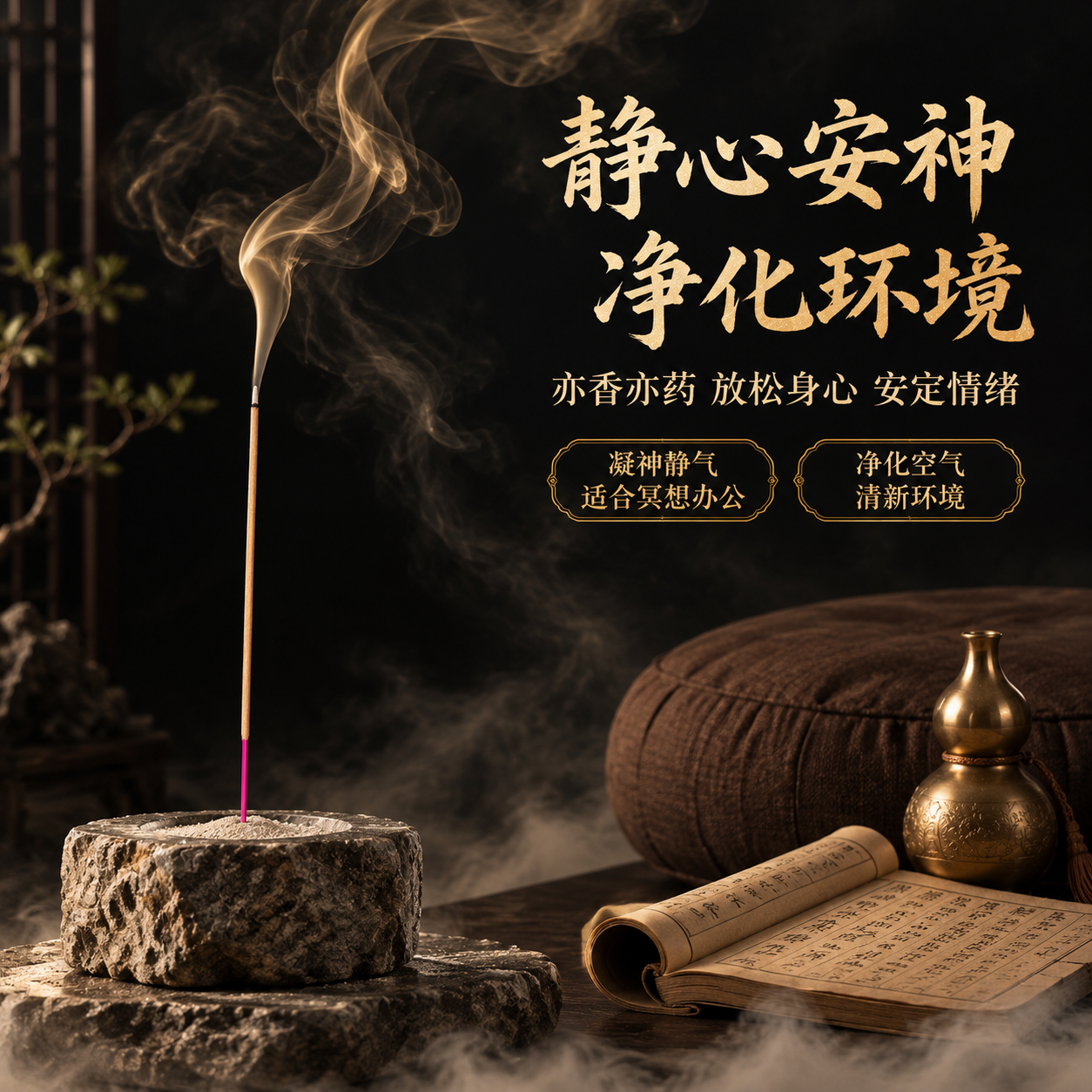 [主图-5] 功效体验卖点 静心安神 净化环境 传统养生 [统… - 图片创意预览