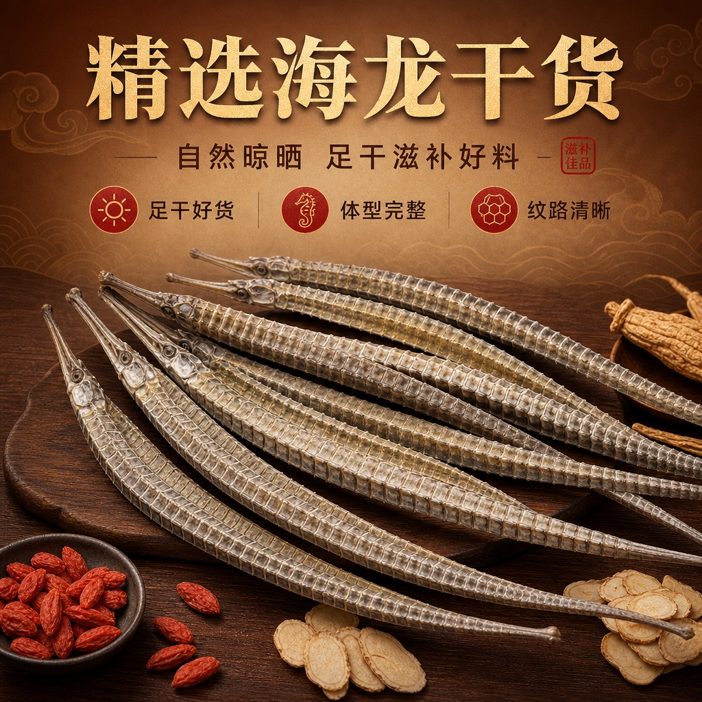 [商品] 使用【图1】海龙干货；保留海龙长条身形、六角纹理结构… - 图片创意预览
