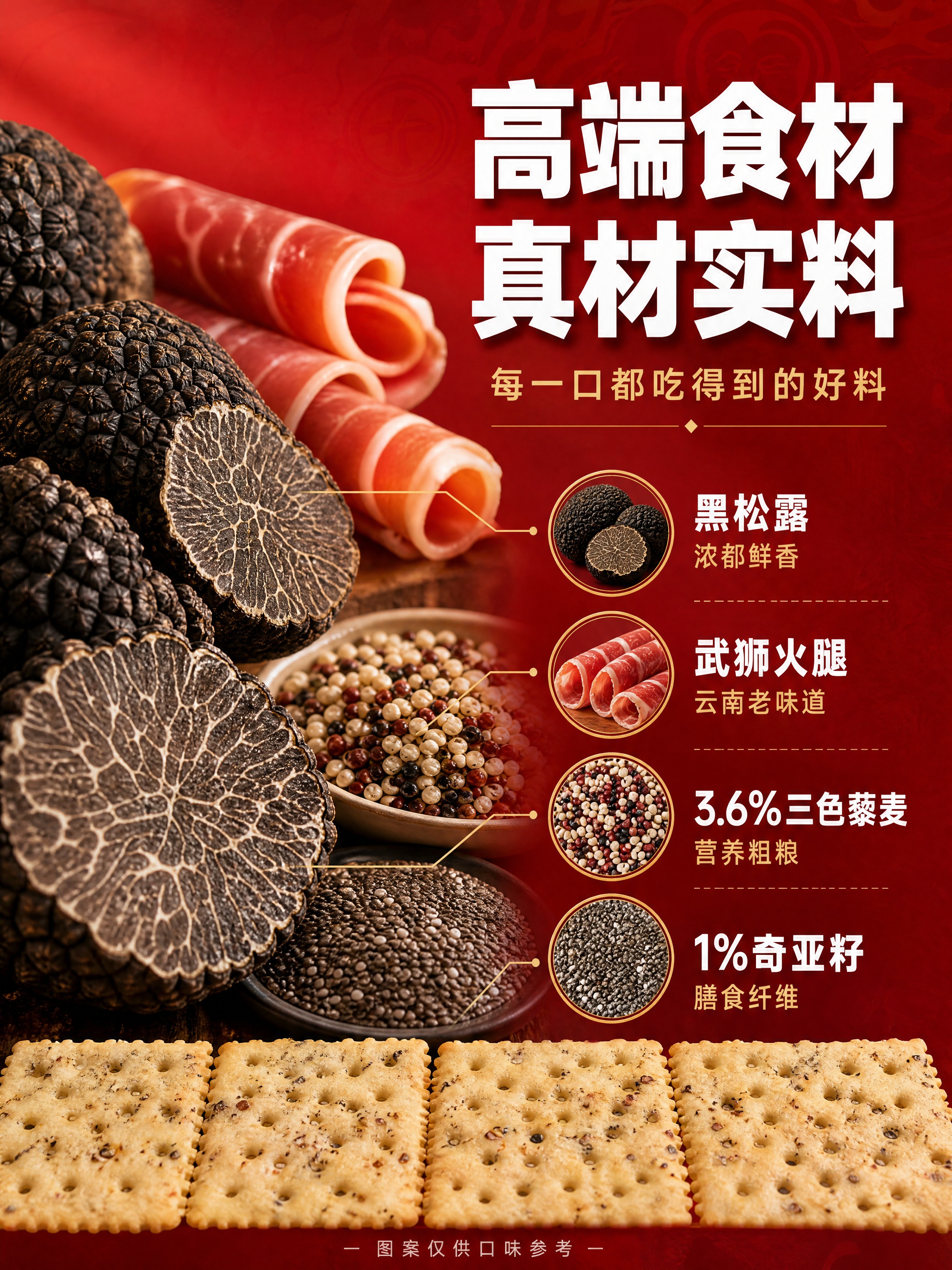 [商品] 使用【图2】武狮火腿黑松露苏打饼干产品图；保留饼干方… - 图片创意预览