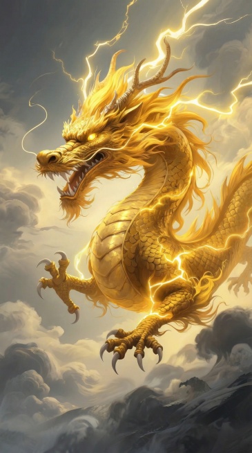 龙变成金灿灿的颜色预览效果