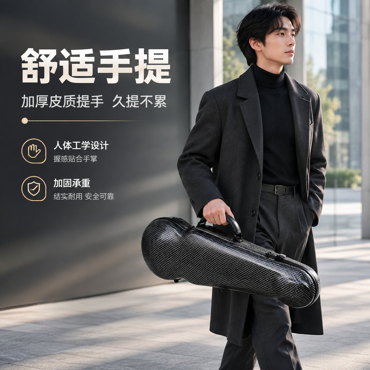 [商品] 使用【图1】黑色碳纤维纹葫芦形中提琴盒；保留葫芦形硬… - 图片创意预览