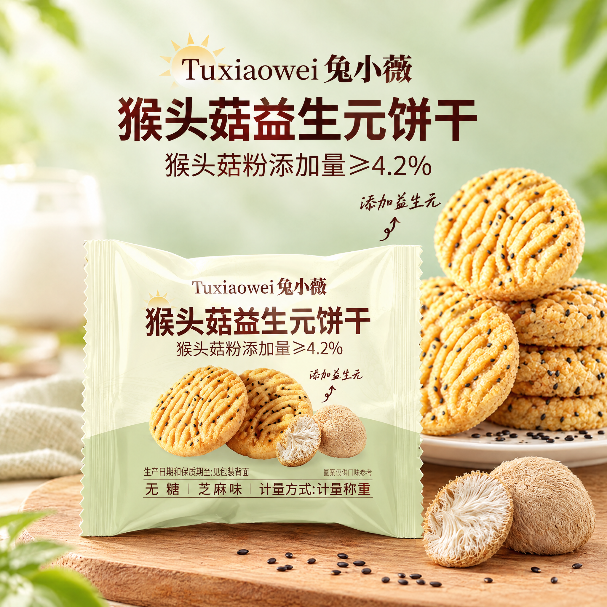 参考图二的整体风格、构图、背景、文字排版和色调，将图一中的兔小… - 图片创意预览