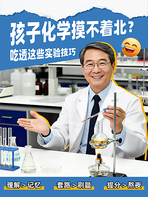 化学提分化学实验学习技巧家长必看人像小红书封面