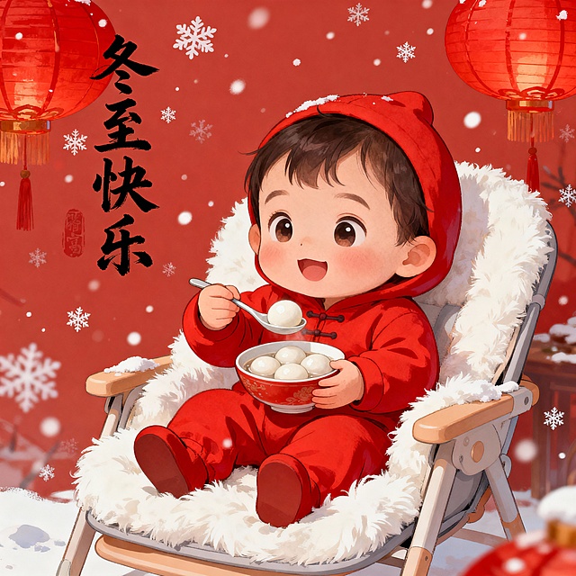 宝宝冬至/吃汤圆