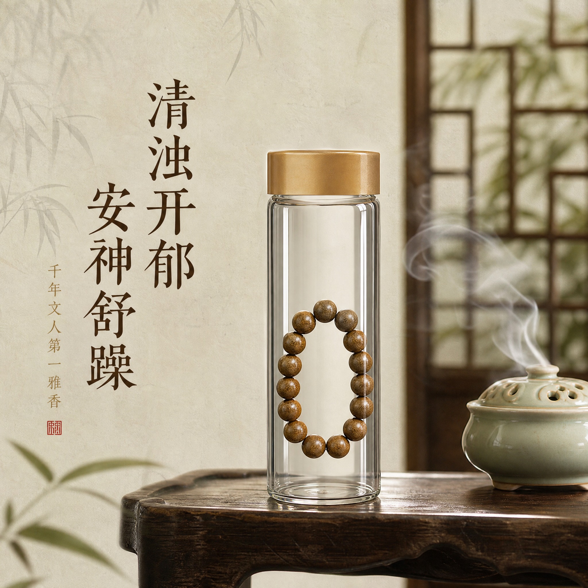 [主图-4] 故宫宝聿堂 荀令十里香香珠手串 香韵意境展示。… - 图片创意预览