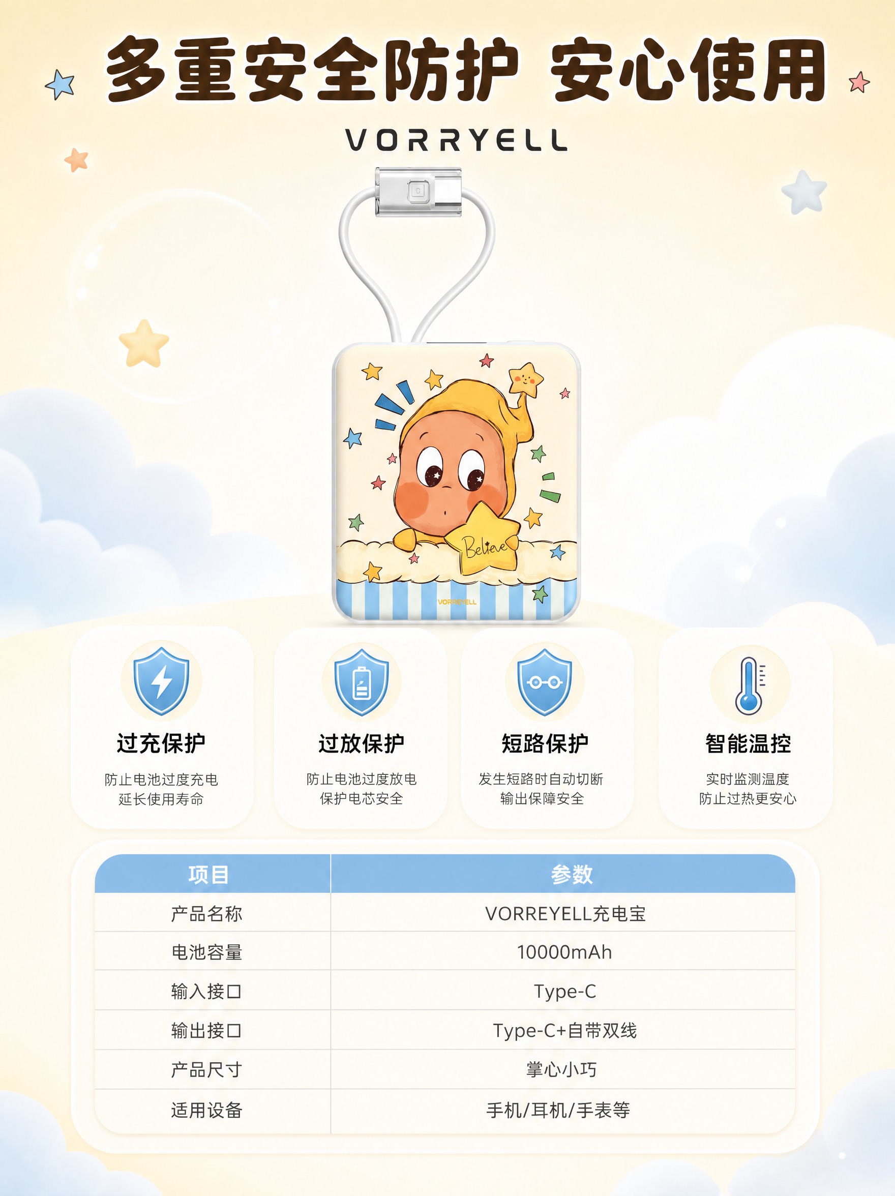 [商品] 使用【图1】VORREYELL充电宝；保留方形圆角外… - 图片创意预览